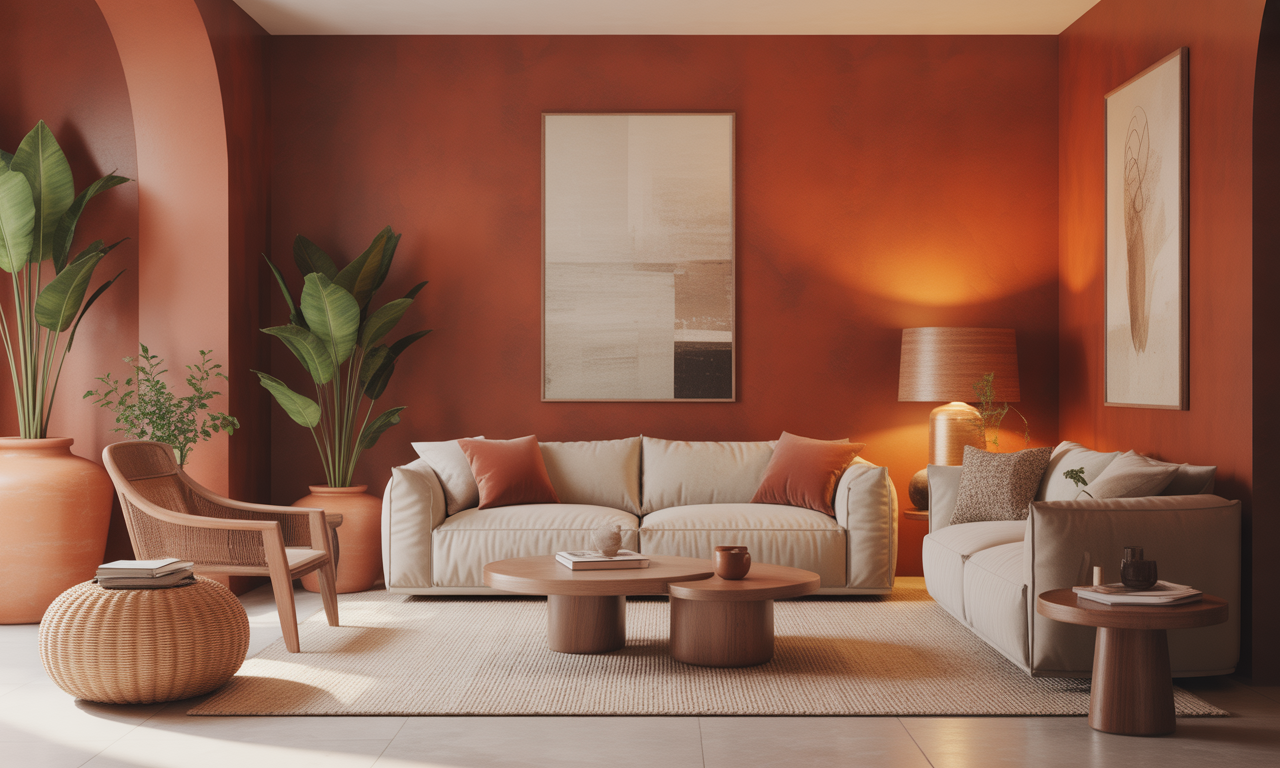 découvrez nos conseils pour décorer votre salon avec un mur terracotta, alliant chaleur et tendance pour une ambiance conviviale et moderne.