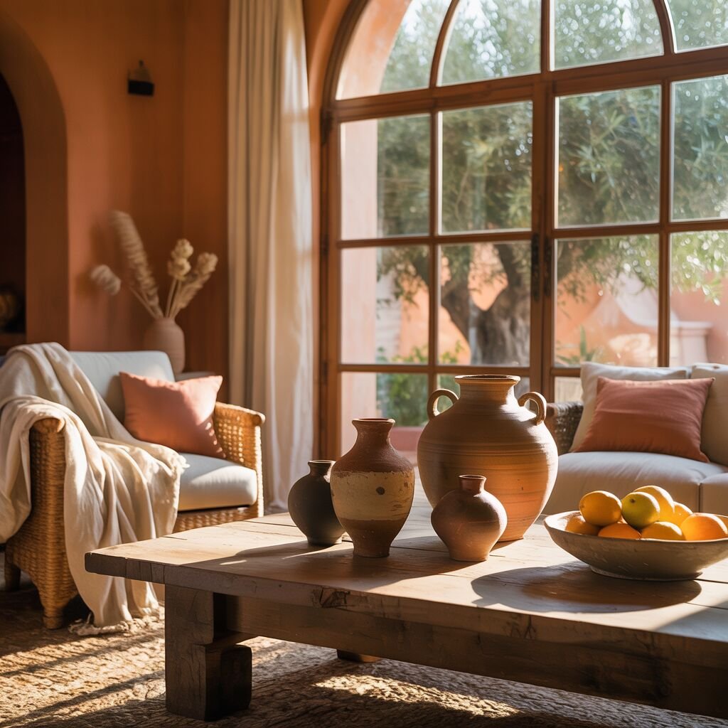 Découvrez 25 idées déco terracotta pour créer une ambiance chaleureuse et tendance dans votre intérieur. Inspirez-vous de couleurs chaudes et matériaux naturels pour une décoration conviviale et stylée.