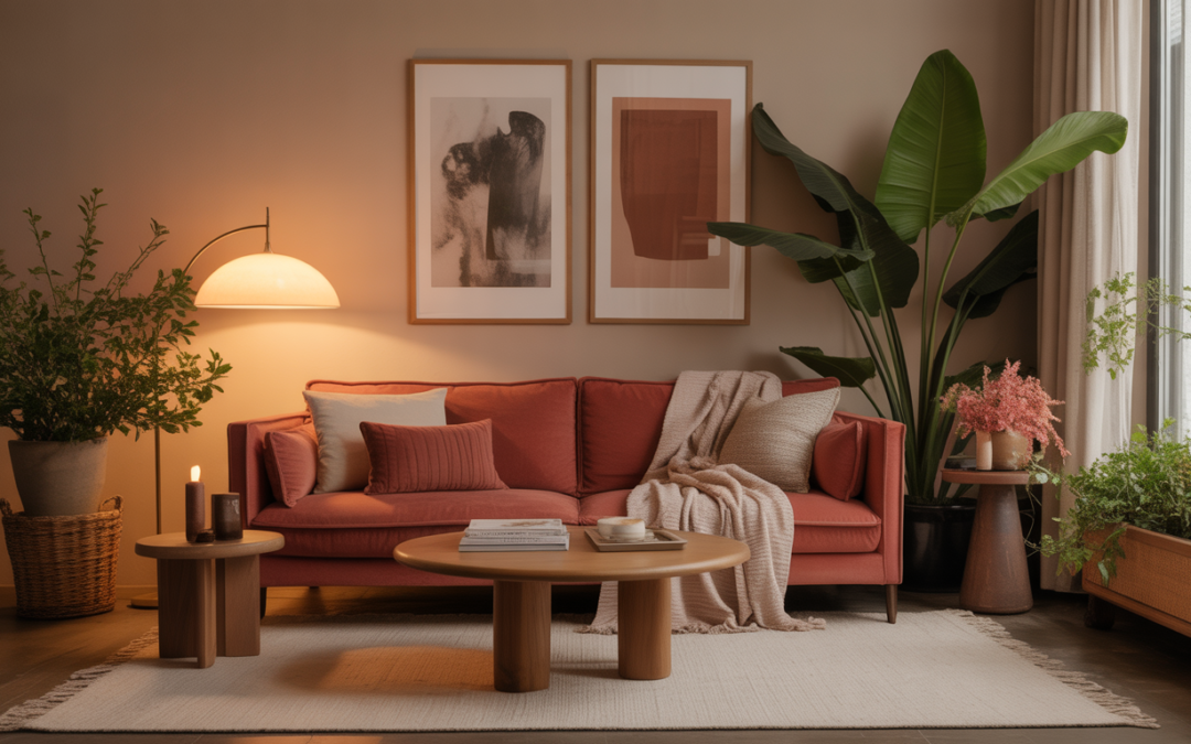 Canapé terracotta : comment choisir la teinte idéale pour votre salon