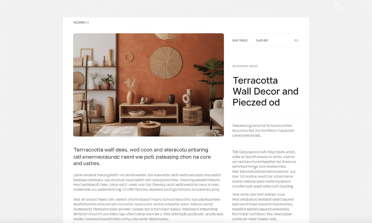 découvrez nos idées et astuces pour sublimer vos murs avec une déco murale terracotta, alliant chaleur et élégance pour un intérieur unique.