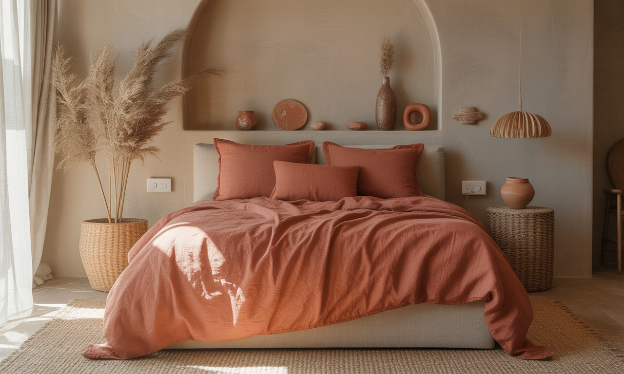 découvrez nos conseils pour choisir la teinte terracotta idéale de votre linge de lit et apportez chaleur et élégance à votre chambre.