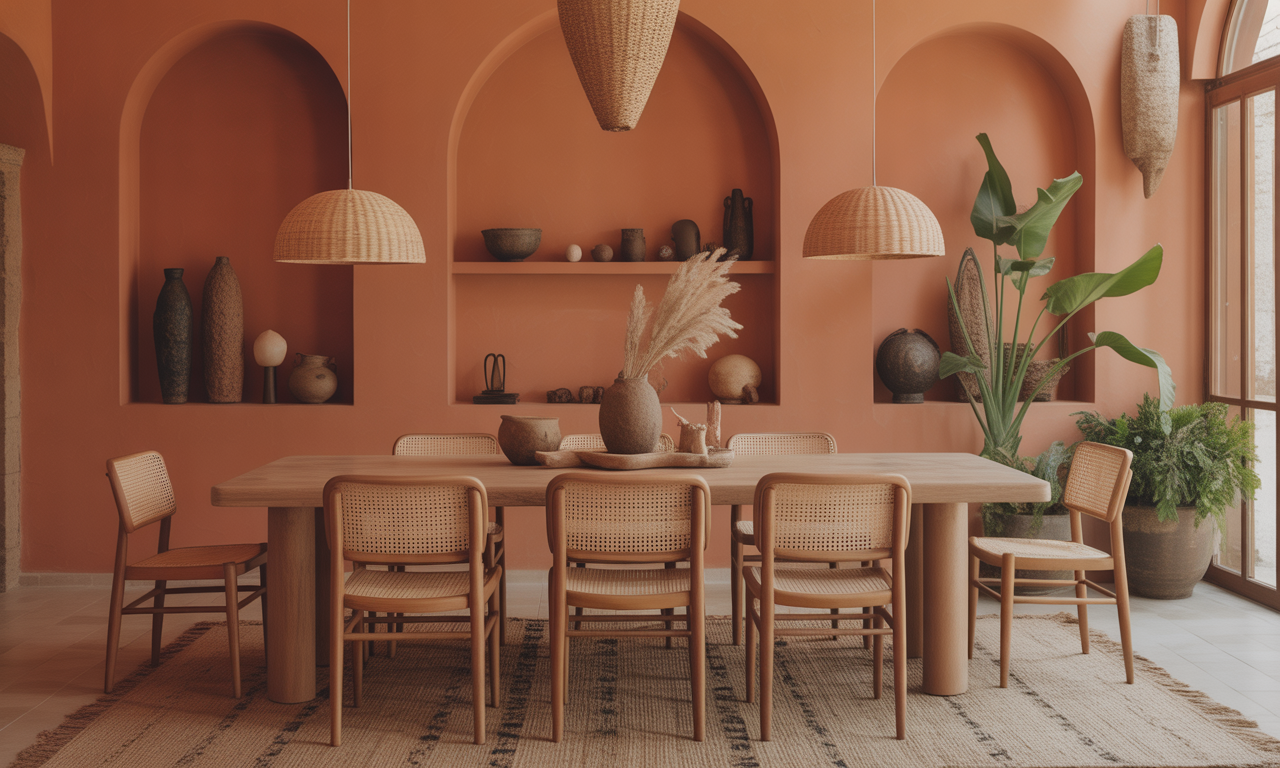 découvrez comment aménager votre salle à manger terracotta pour créer une ambiance chaleureuse et conviviale, alliant couleurs chaudes et décoration harmonieuse.
