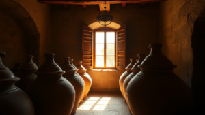 Tomettes anciennes patinées par le temps dans une maison provençale