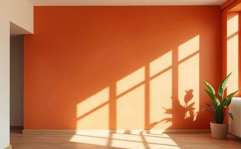 Mur peint en terracotta avec finitions