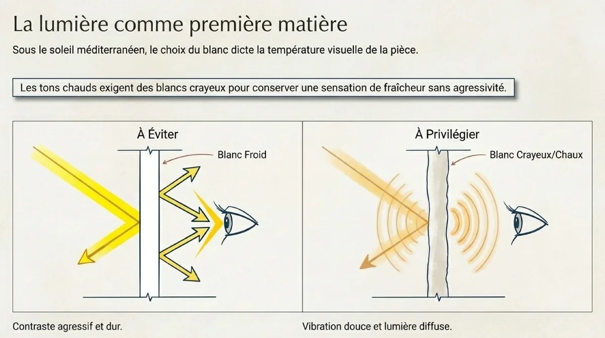 Infographie Associer terracotta, blanc, bleu et vert avec justesse