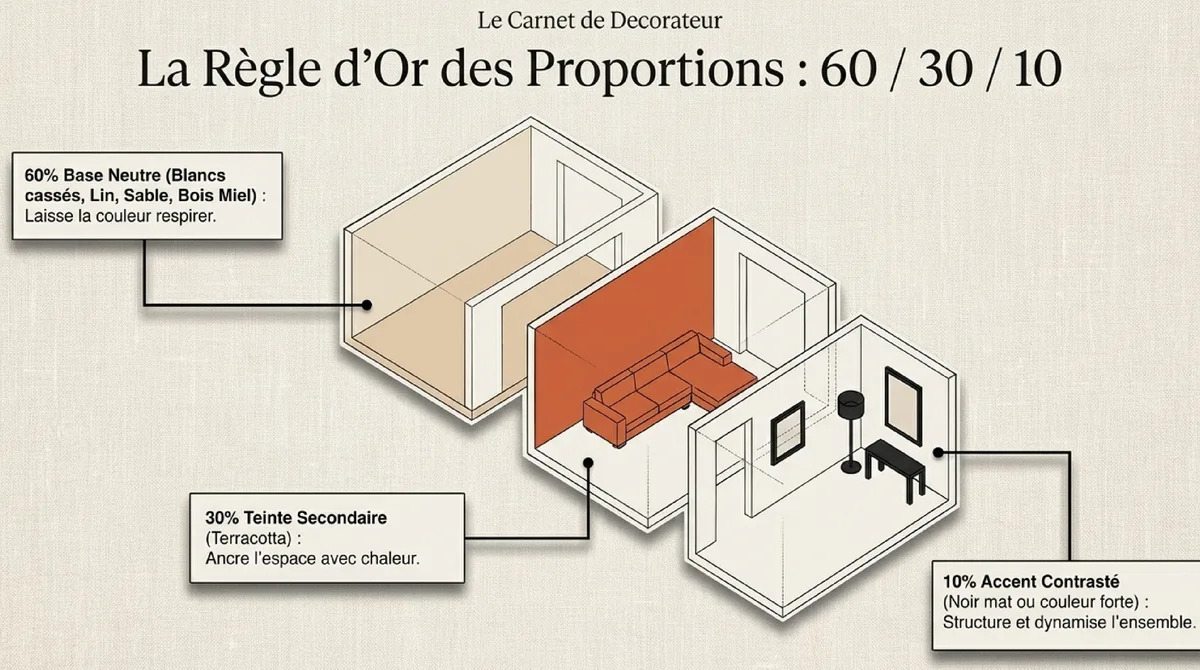 Infographie Trois règles à retenir sur le nuancier terracotta décoration