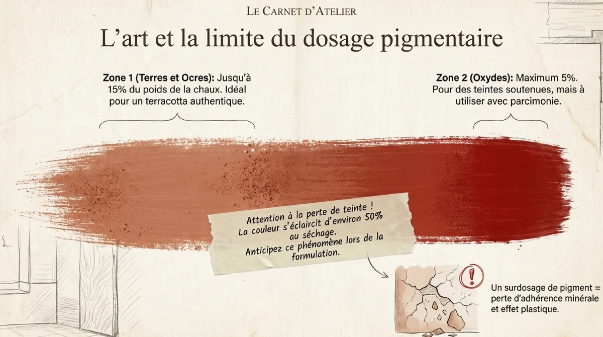 Infographie Trois règles à retenir pour le badigeon chaux terracotta