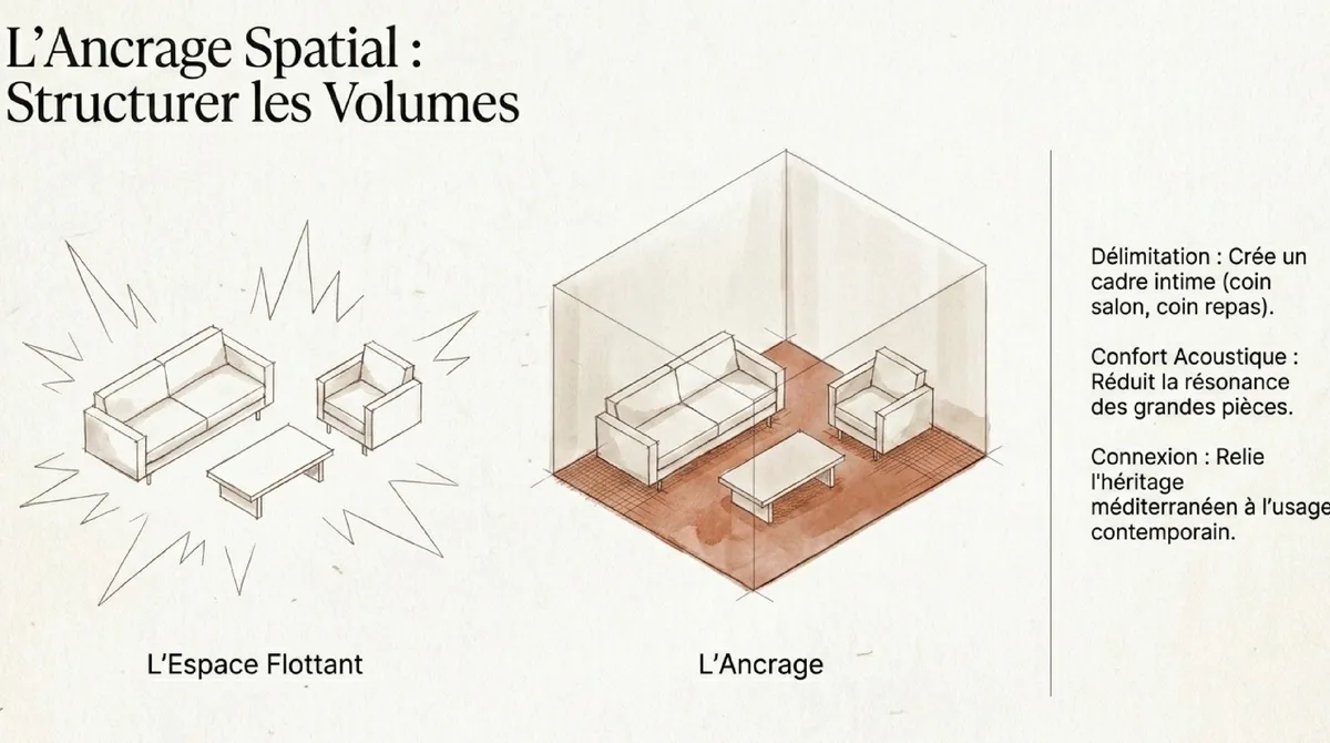 Infographie Entretien, durabilité et choix des matériaux écologiques pour tapis terracotta