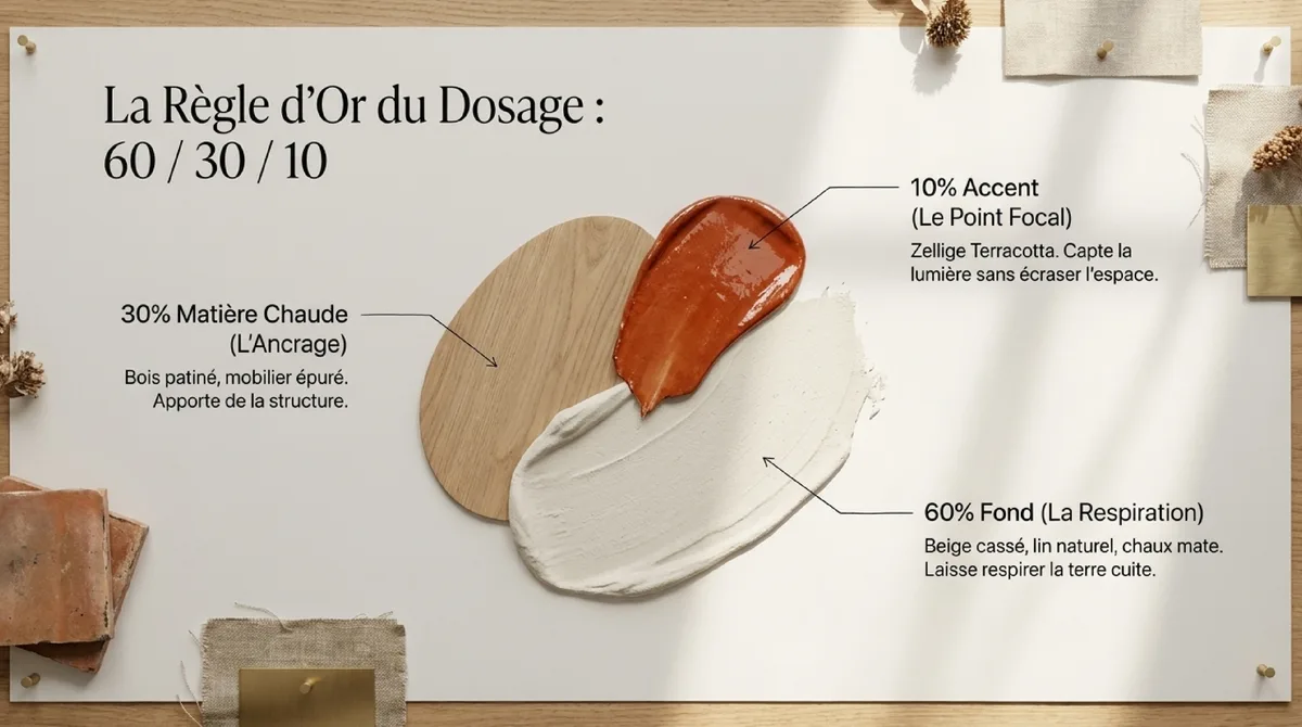 Infographie Zellige authentique ou effet zellige : critères de choix pour l'architecture et le budget