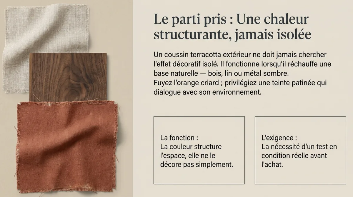 Infographie Nuancier terracotta et harmonies pour une décoration extérieure réussie