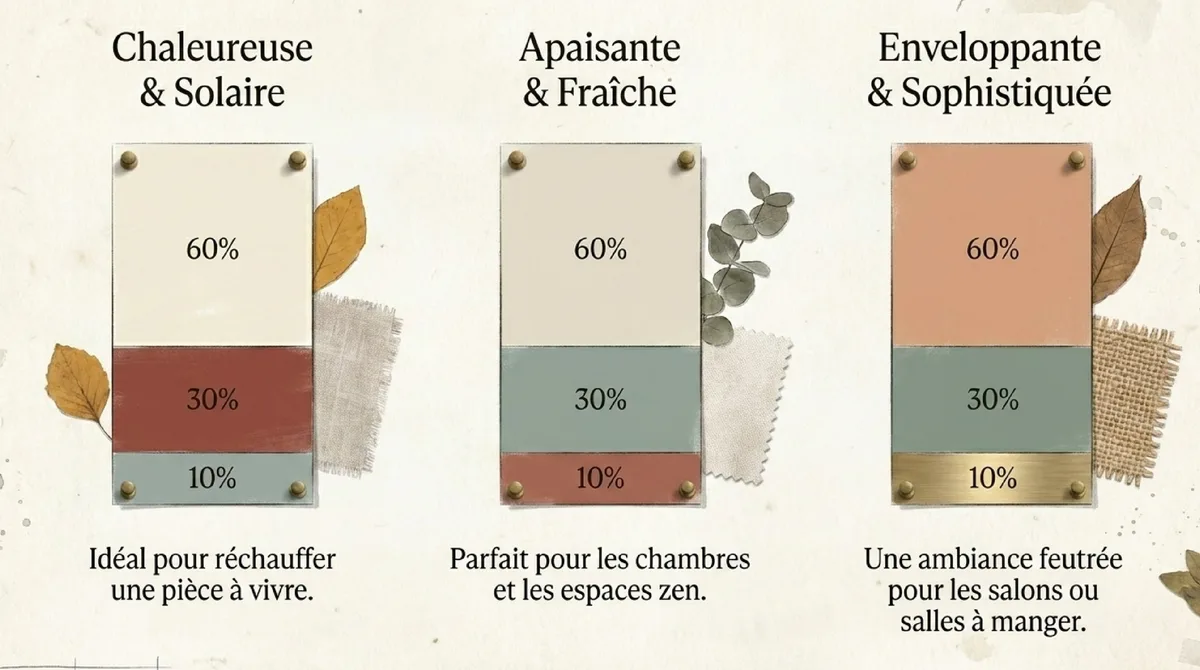 Infographie Conclusion : une palette naturelle qui traverse les saisons