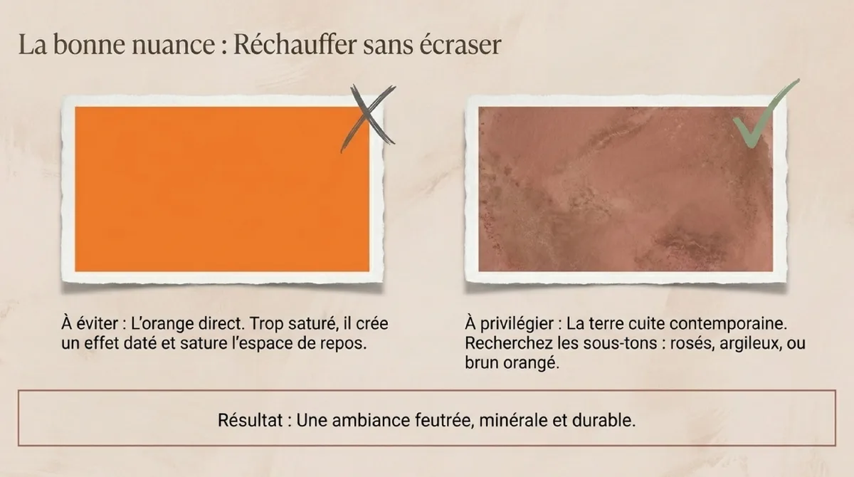 Infographie Composer une chambre terracotta avec justesse