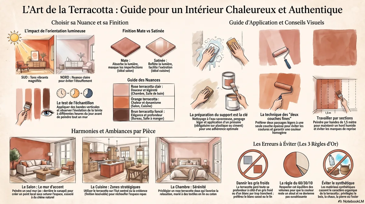 Infographie Peinture terracotta : guide pour réussir votre décoration