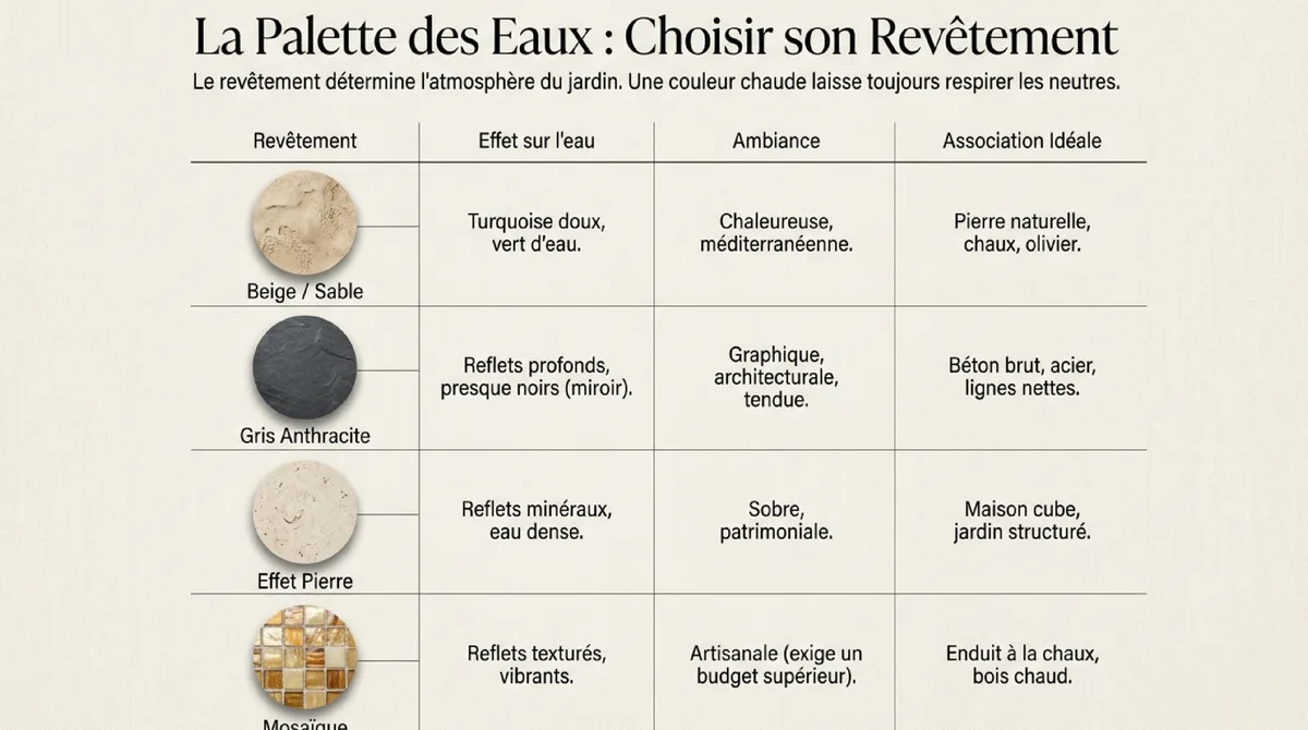 Infographie Formes de bassin : sobriété, géométrie et respiration