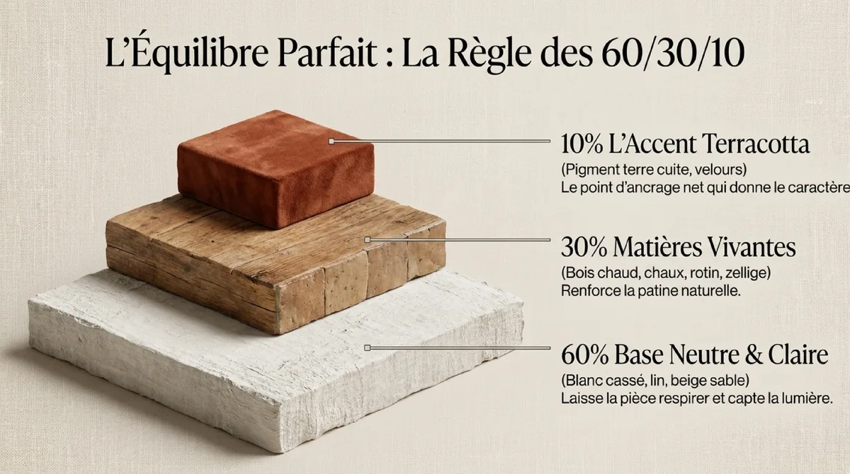 Infographie Associations de couleurs harmonieuses avec la déco terracotta
