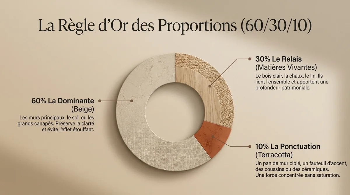 Infographie Matériaux et textures : sublimer le beige et le terracotta dans la décoration intérieure