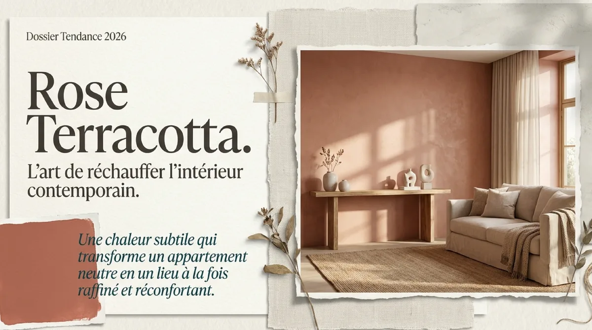 Infographie Rose terracotta : une teinte aux racines méditerranéennes pour un intérieur chaleureux