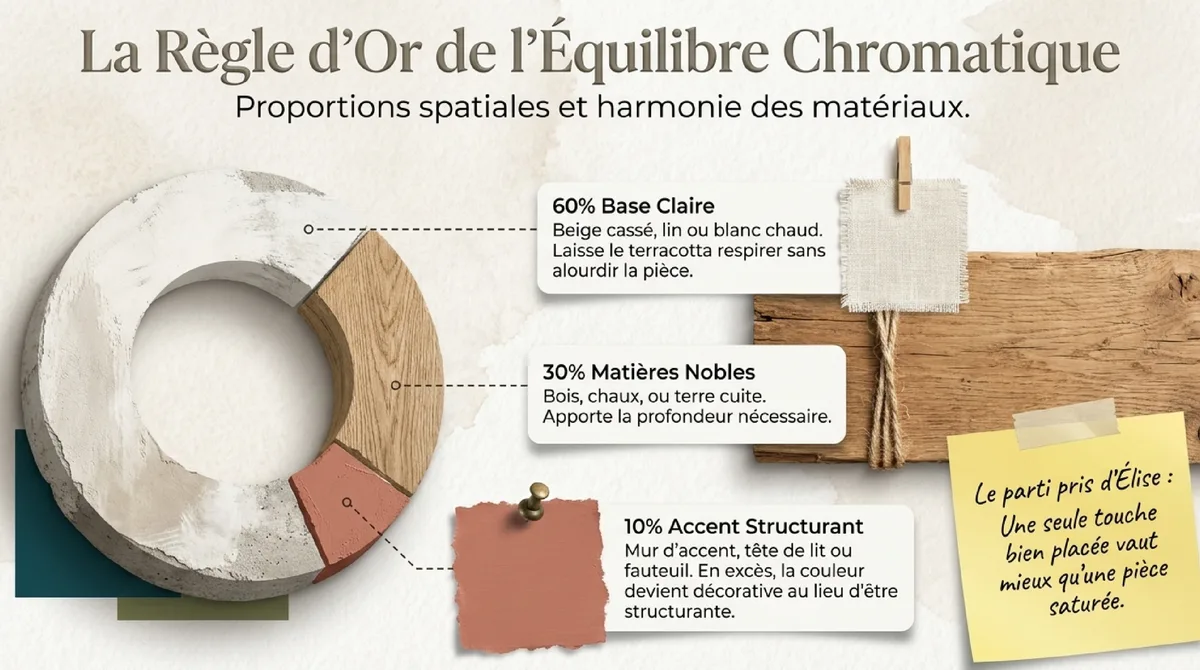 Infographie Matériaux et textures : jouer sur le bois, l'osier et les textiles doux