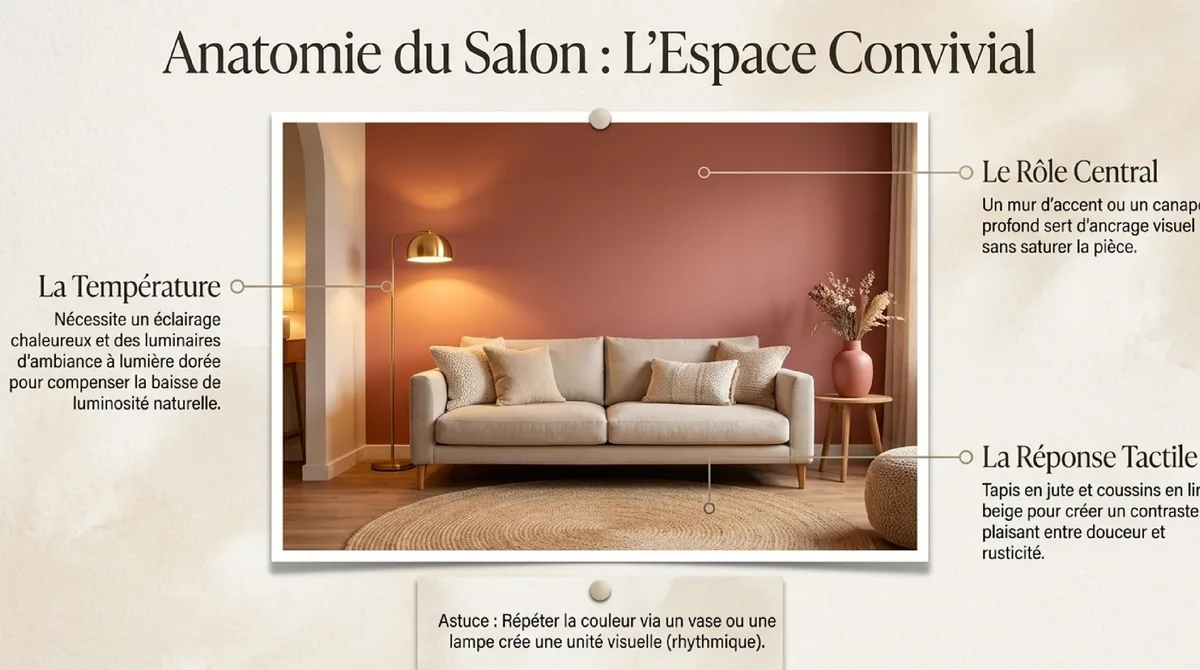 Infographie Tendances 2026 : le rose terracotta dans le style contemporain et les projets de rénovation