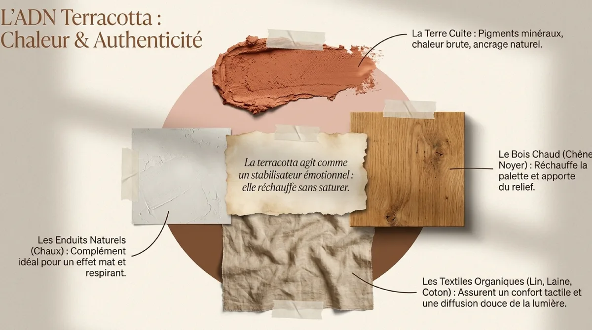 Infographie Choisir la bonne peinture terracotta : nuances, finitions et choix des teintes