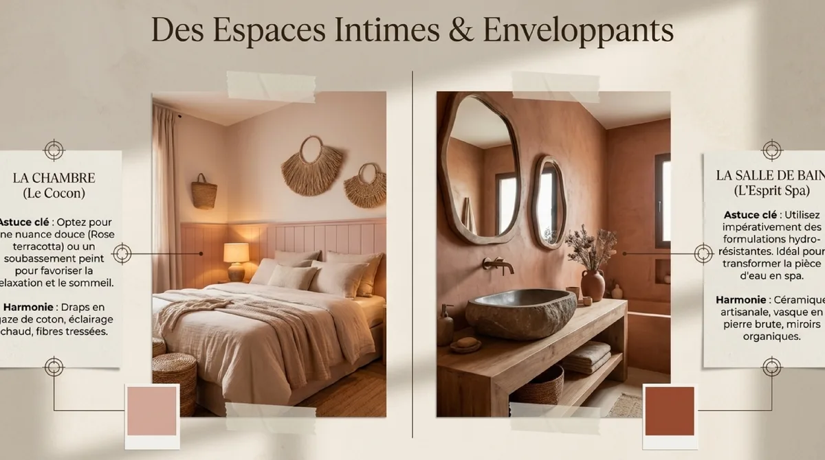 Infographie Harmonies, matériaux et finitions décoratives pour un design d’intérieur réussi