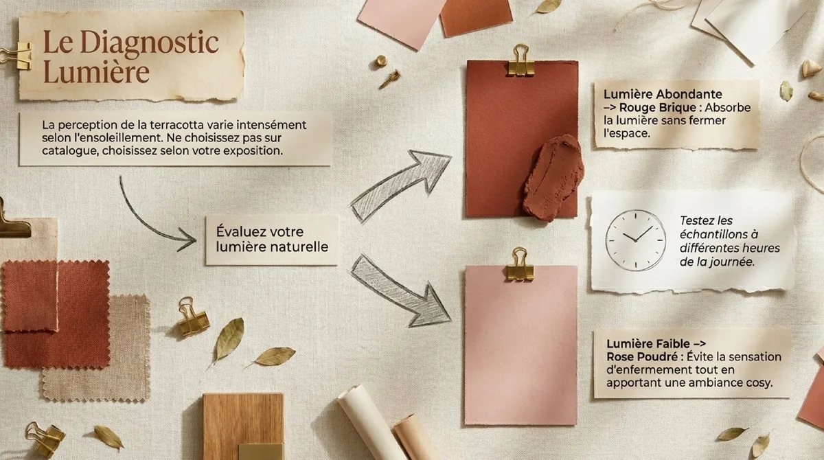 Infographie Intégration décoration : où et comment utiliser un mur terracotta