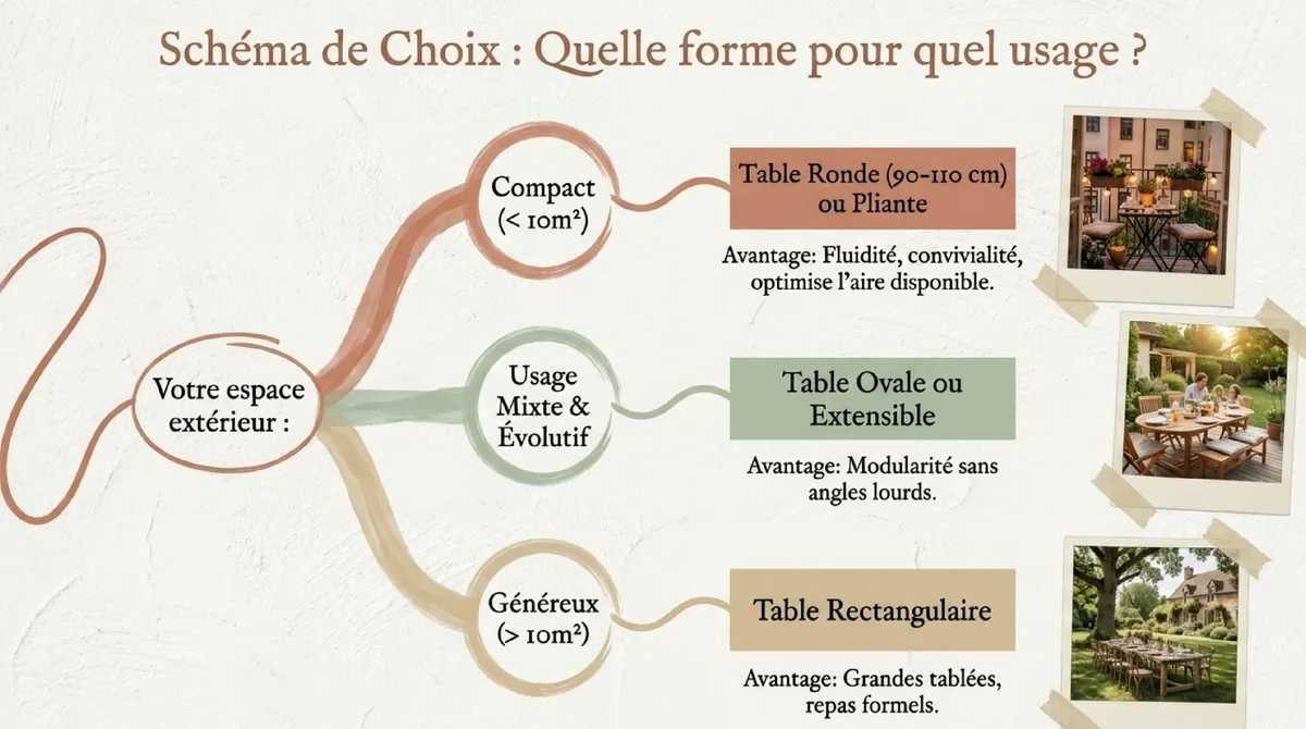 Infographie Design jardin et style : assortir la table terracotta au mobilier de jardin
