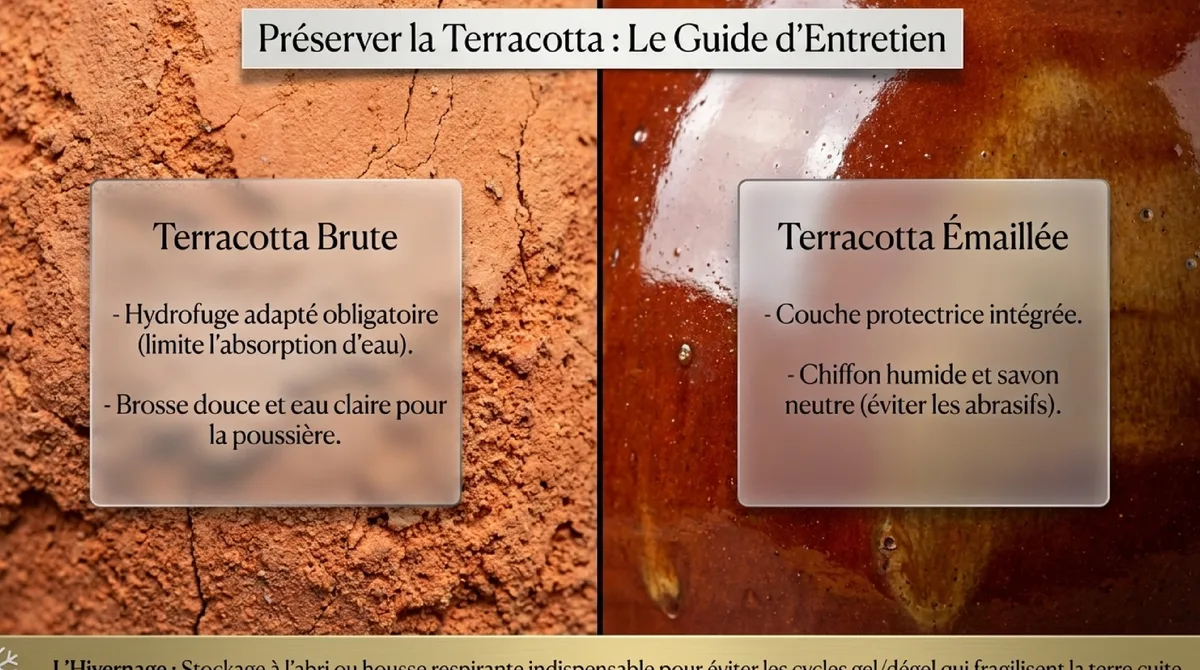Infographie Budget, cas d'usage et conseils d'achat pour la table d’extérieur terracotta idéale