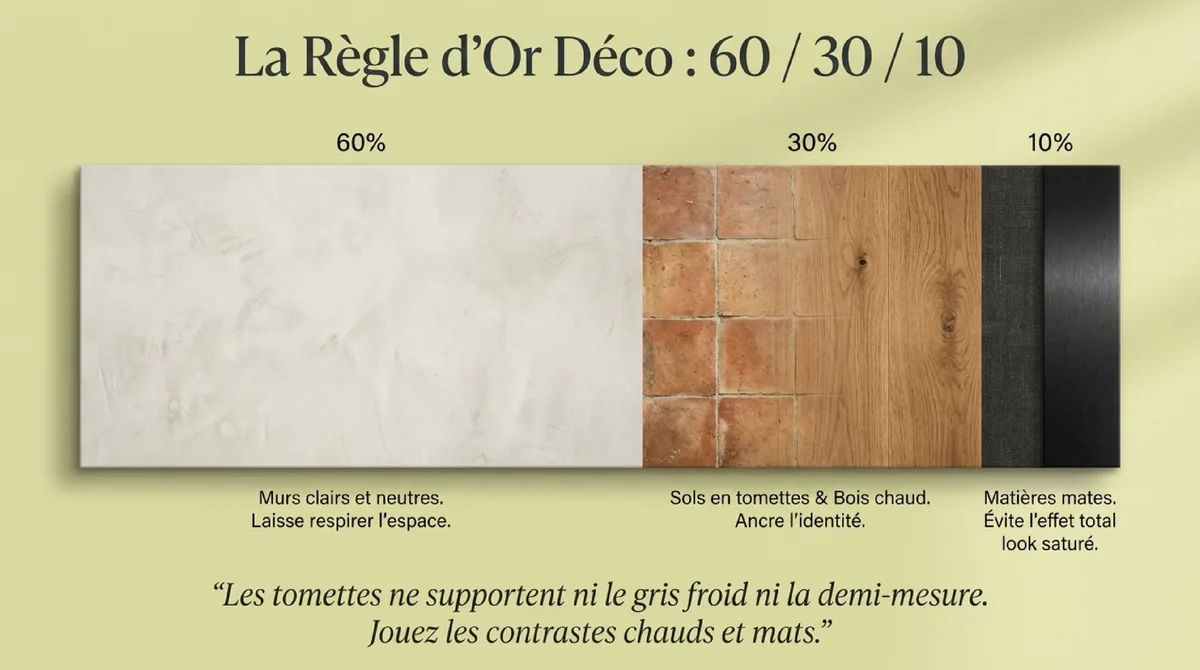 Infographie Mes conseils d'Élise pour réussir son projet carrelages tomettes