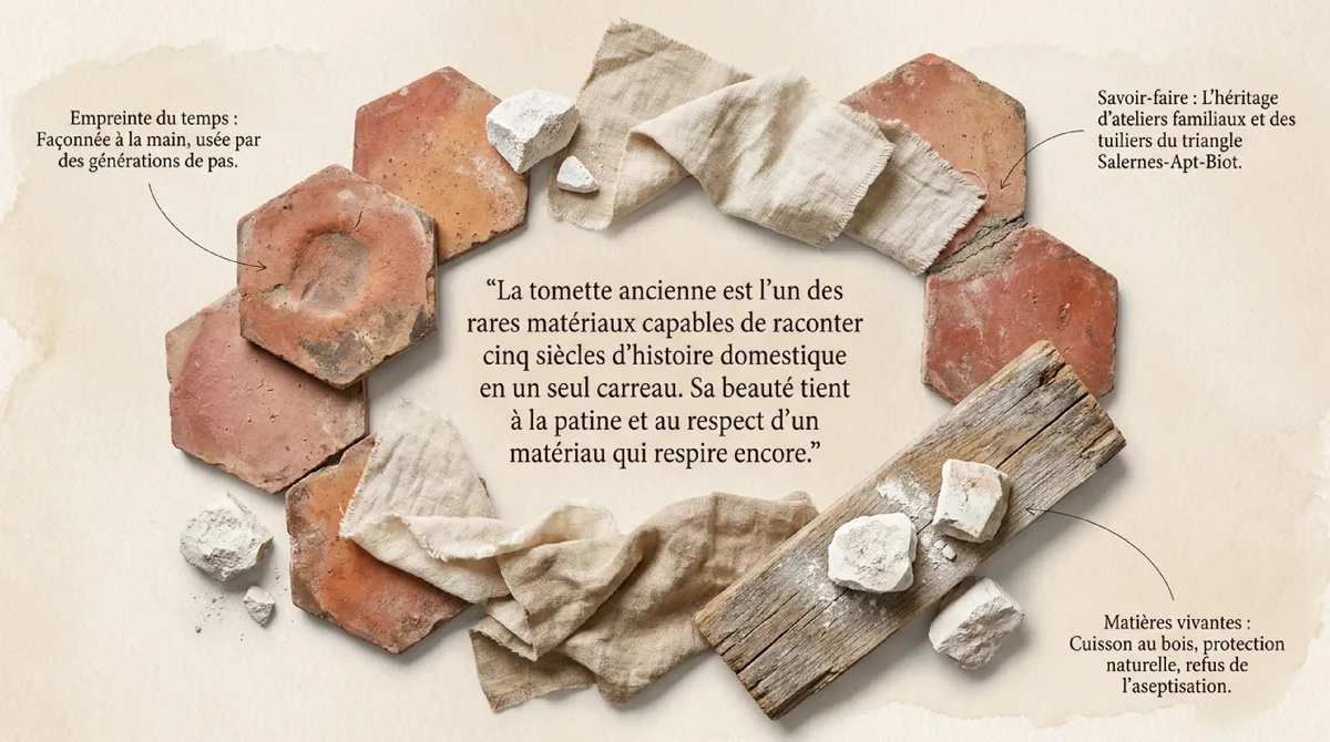 Infographie Reconnaître une tomette ancienne authentique