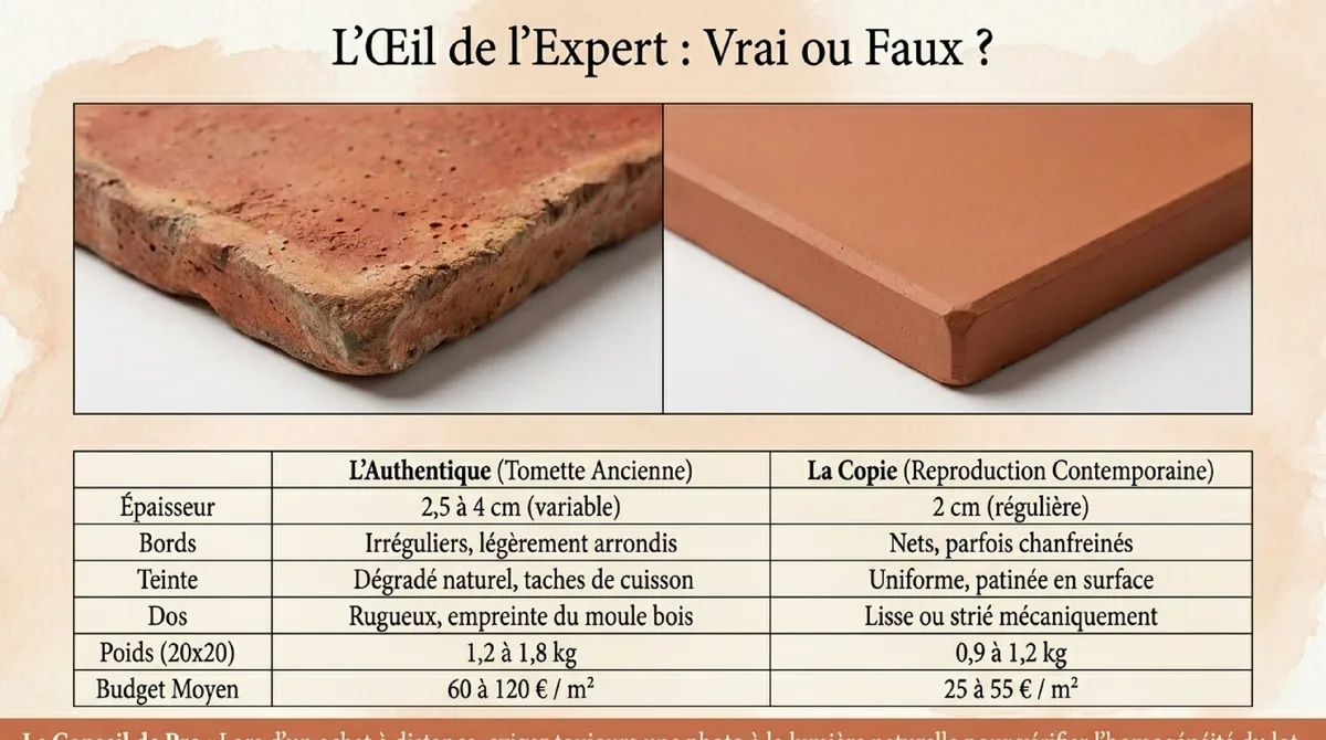 Infographie Où trouver des tomettes anciennes aujourd'hui ?