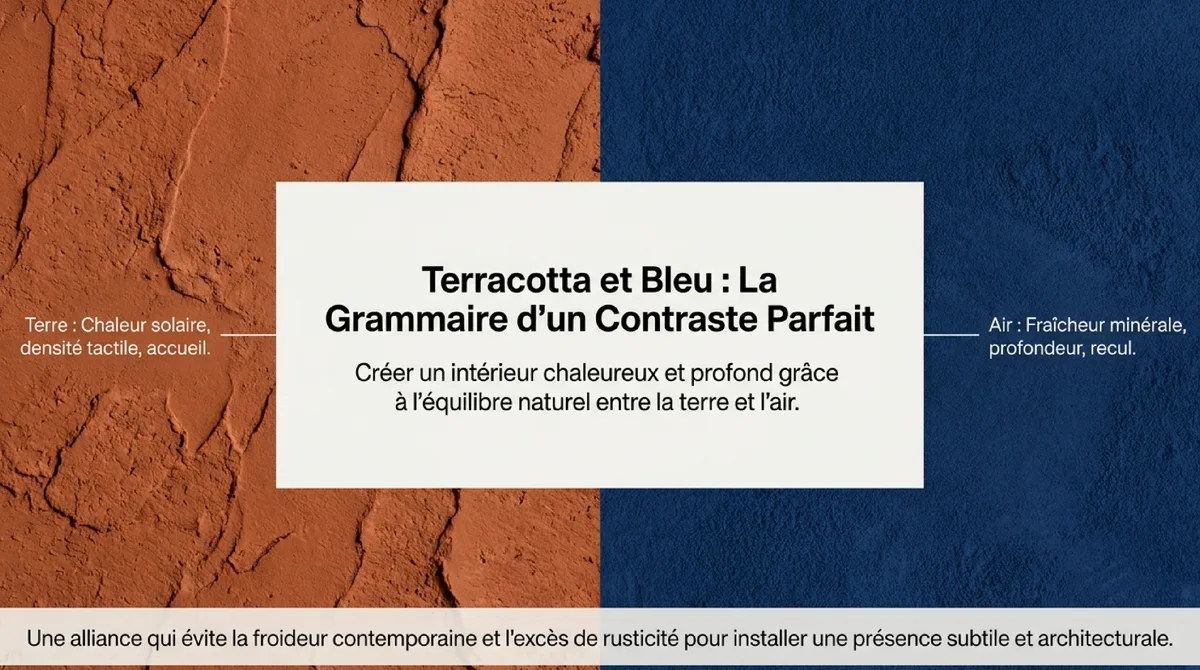 Infographie Pourquoi l’association terracotta et bleu fonctionne si bien