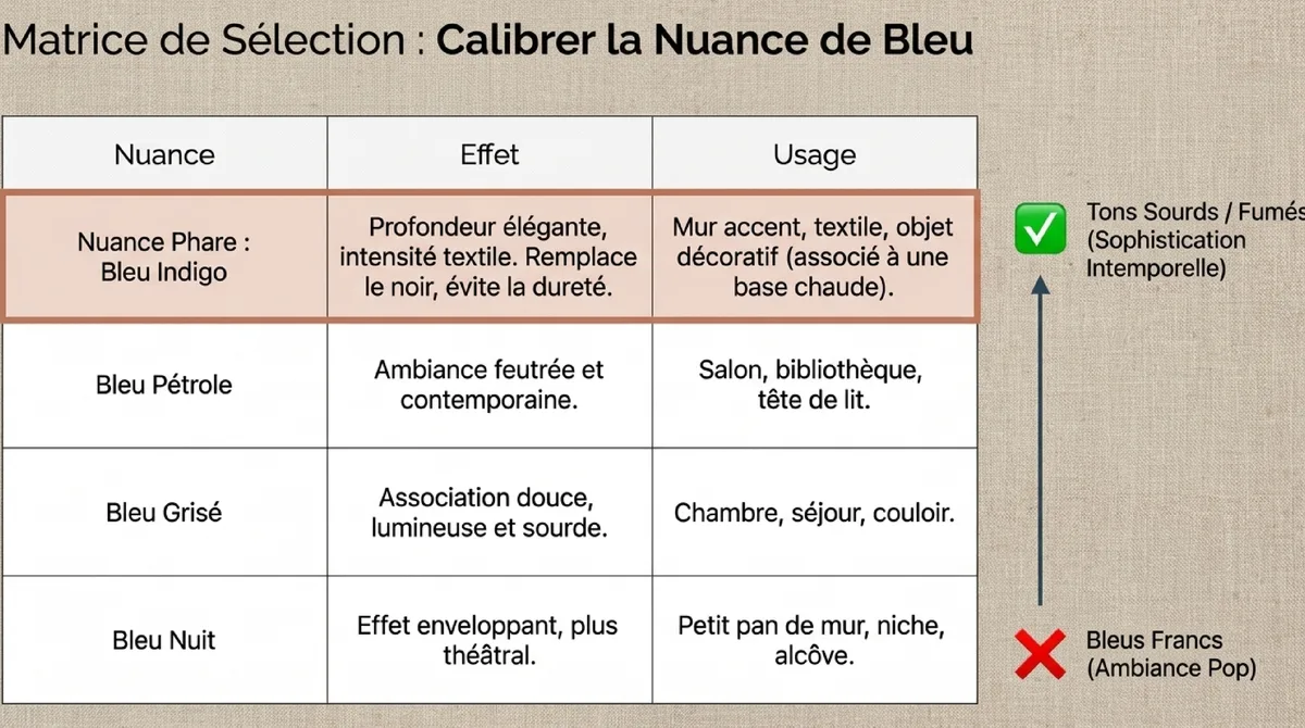Infographie Quelles nuances de bleu associer à la terracotta