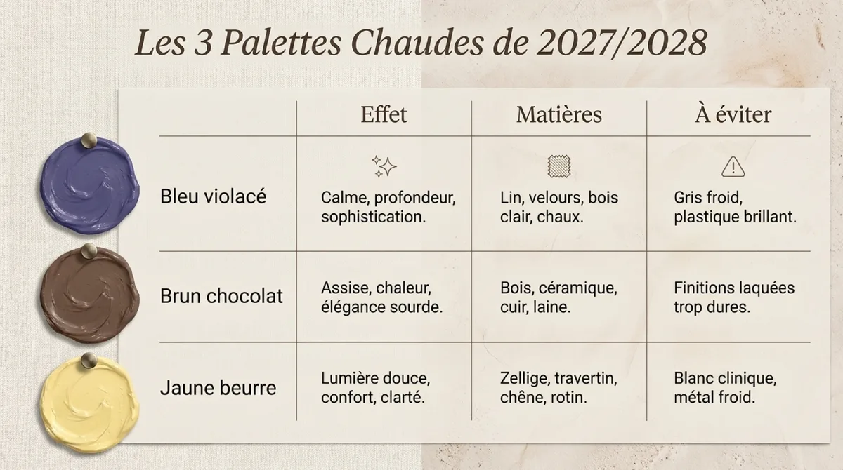 Infographie Le bleu violacé : une profondeur qui modernise
