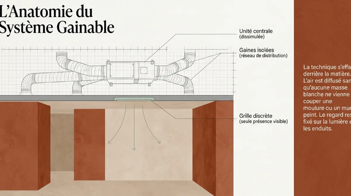 Infographie Climatisation invisible : pourquoi elle change la lecture d’une pièce