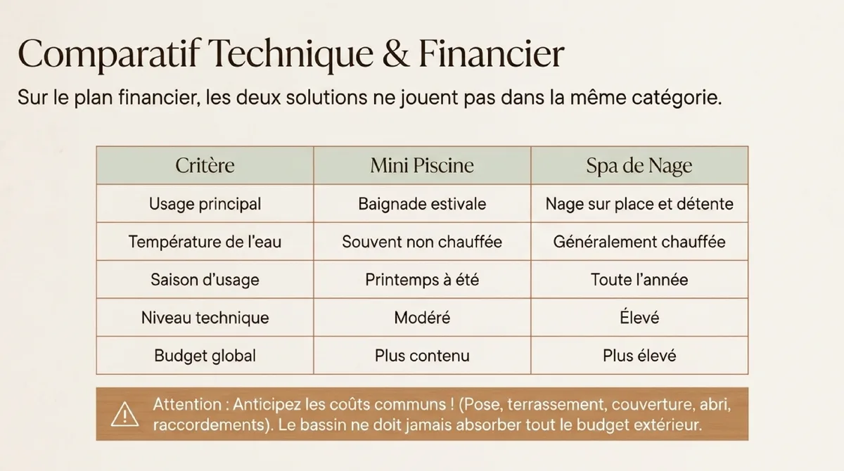 Infographie Budget, installation et entretien : la réalité du terrain