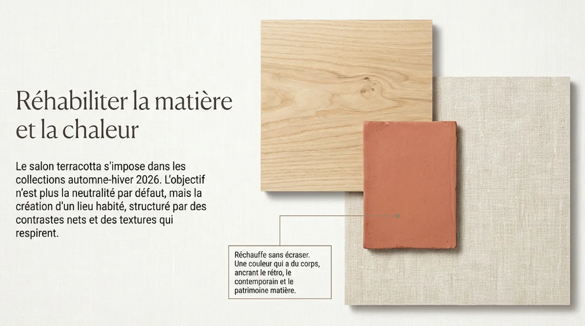 Infographie Pourquoi le salon terracotta s’impose en 2026