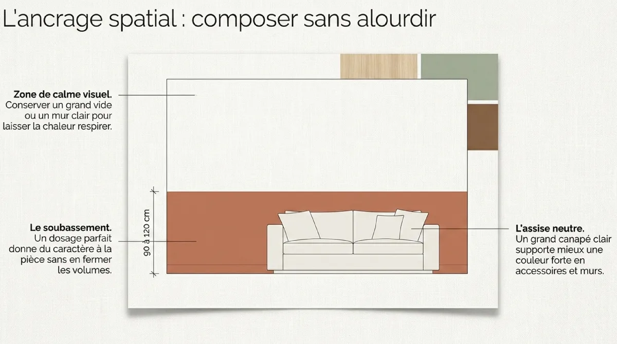 Infographie Composer un salon terracotta sans l’alourdir