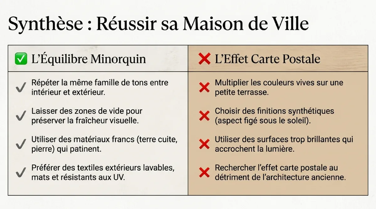 Infographie Les 3 règles à retenir pour une maison de ville terracotta