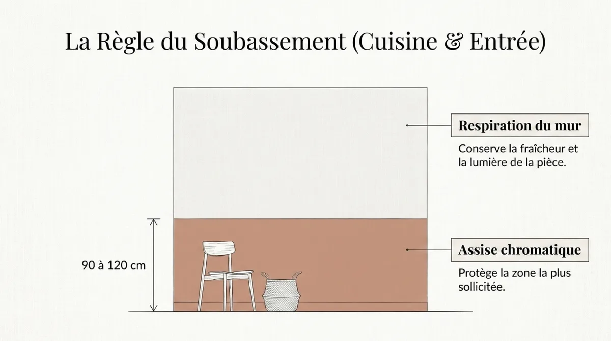 Infographie La cuisine et l’entrée : les deux pièces où la couleur doit tenir
