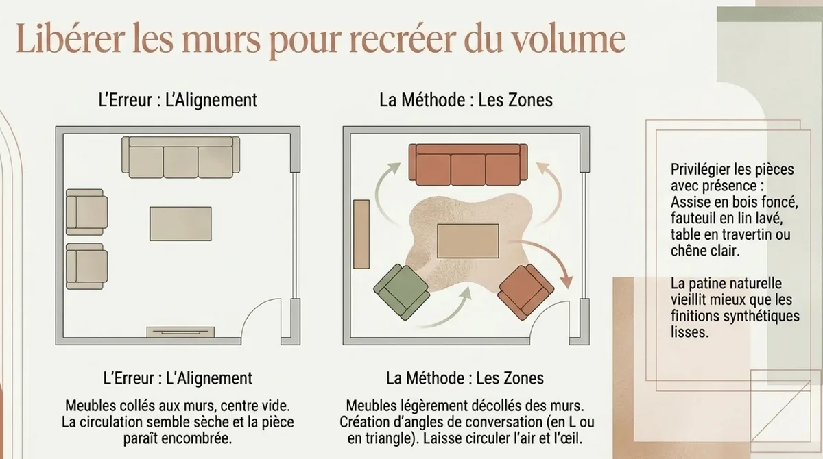 Infographie Faire respirer l’espace avec les meubles