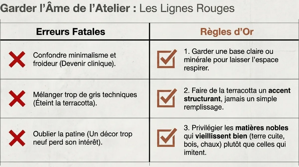 Infographie Trois erreurs à éviter pour garder l’âme de l’atelier