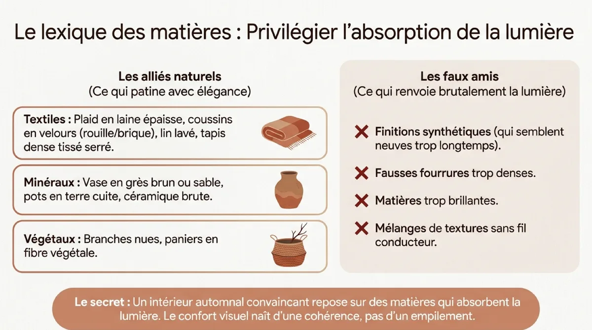 Infographie 2. Miser sur les matières douces et patinées