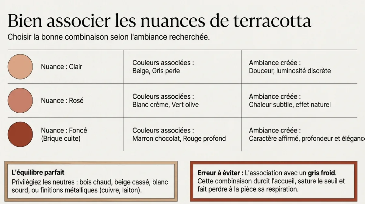 Infographie Les avantages esthétiques et la palette terracotta pour sublimer les entrées de maison