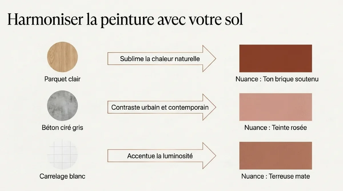 Infographie Mise en œuvre pratique : associations de couleurs, sols et éviter l’effet orange vif